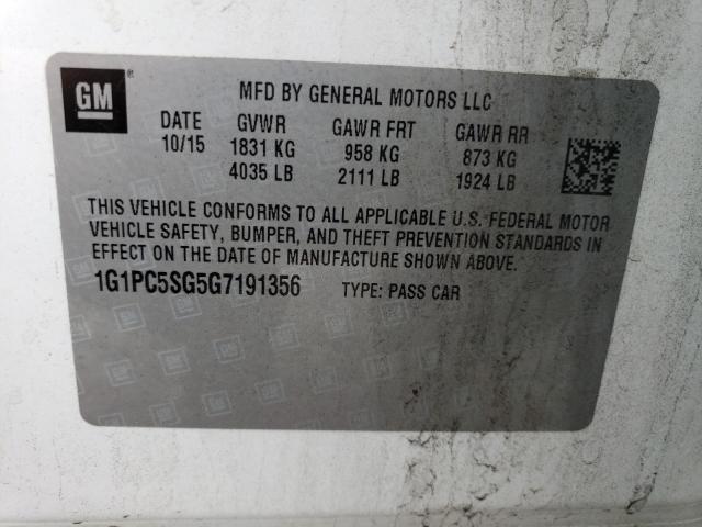 2016 CHEVROLET CRUZE LIMI - 1G1PC5SG5G7191356