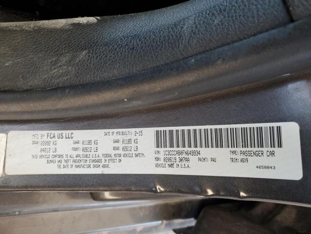 2015 CHRYSLER 200 LIMITE - 1C3CCCAB0FN649934