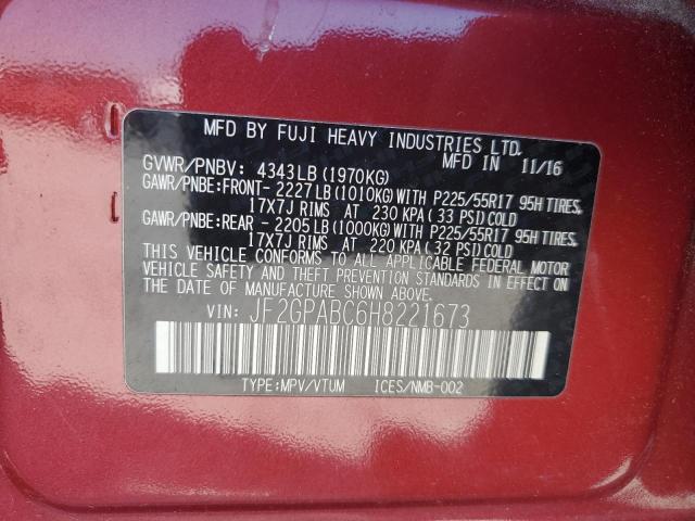 2017 SUBARU CROSSTREK - JF2GPABC6H8221673