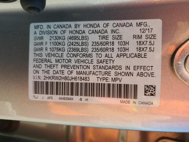2018 HONDA CR-V EXL - 2HKRW2H80JH618483