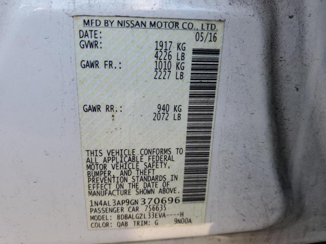 2016 NISSAN ALTIMA 2.5 - 1N4AL3AP9GN370696