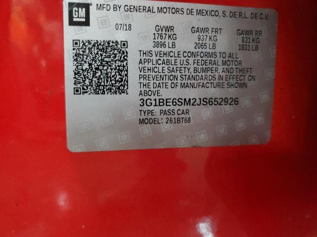 2018 CHEVROLET CRUZE LT - 3G1BE6SM2JS652926