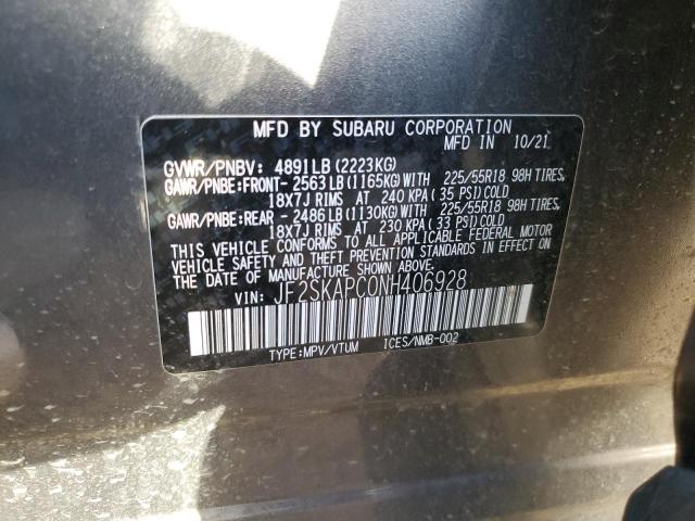 2022 SUBARU FORESTER L - JF2SKAPC0NH406928