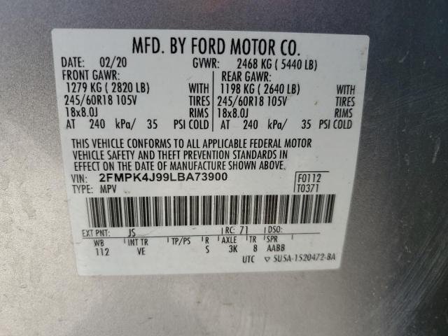 2020 FORD EDGE SEL - 2FMPK4J99LBA73900