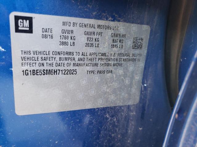 2017 CHEVROLET CRUZE LT - 1G1BE5SM6H7122025