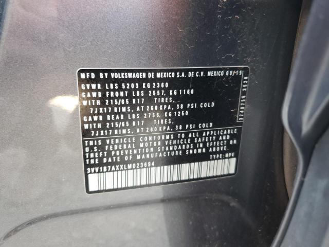 2020 VOLKSWAGEN TIGUAN S - 3VV1B7AXXLM023694