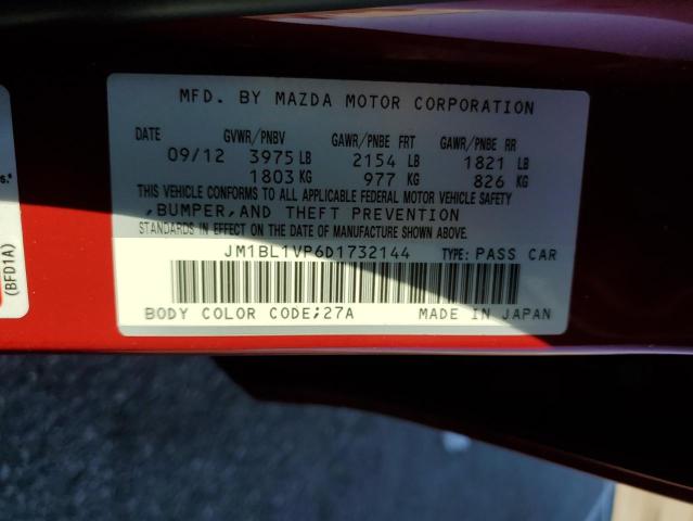 VIN JM1BL1VP6D1732144 2013 Mazda 3, I no.12