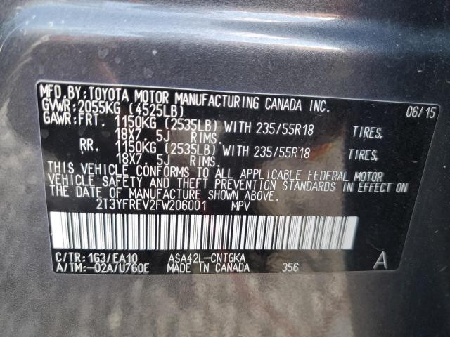 2015 TOYOTA RAV4 LIMIT - 2T3YFREV2FW206001