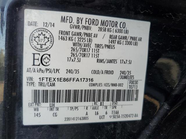 2015 FORD F150 SUPER - 1FTEX1E86FFA17316