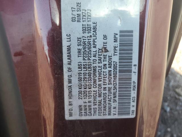 2017 HONDA ODYSSEY SE - 5FNRL5H37HB020057