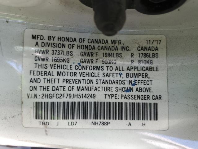 2018 HONDA CIVIC 2HGFC2F79JH514249