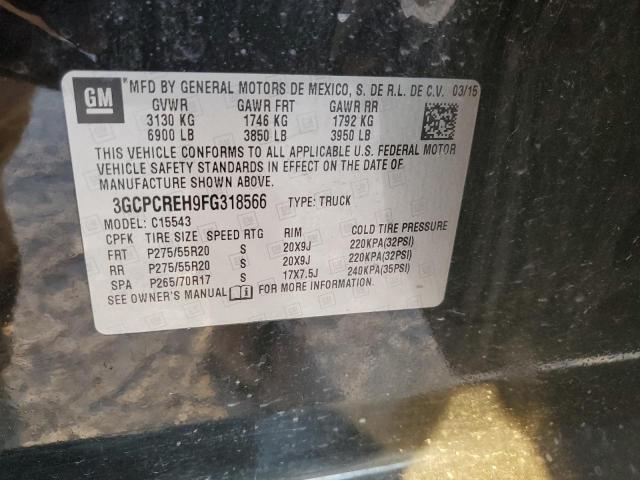 2015 CHEVROLET SILVERADO - 3GCPCREH9FG318566