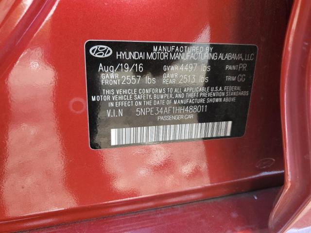2017 HYUNDAI SONATA SPO - 5NPE34AF1HH488011