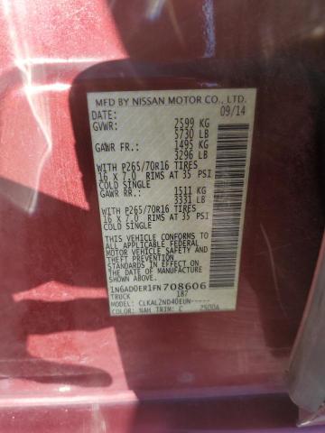 2015 NISSAN FRONTIER S - 1N6AD0ER1FN708606