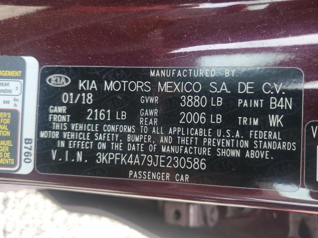 VIN 3KPFK4A79JE230586 2018 KIA Forte, LX no.13