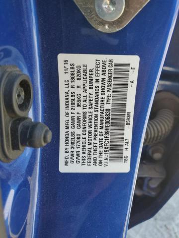 2017 HONDA CIVIC EX - 19XFC1F39HE006830