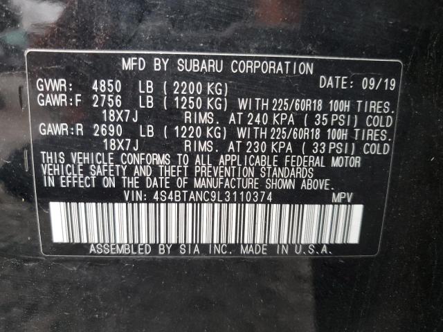 VIN 4S4BTANC9L3110374 2020 Subaru Outback, Limited no.14