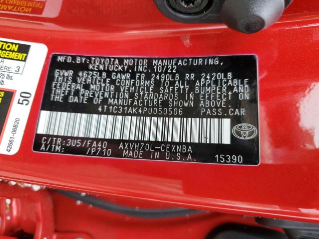 VIN 4T1C31AK4PU050506 2023 Toyota Camry, LE no.13