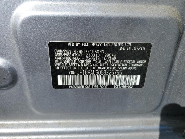 2016 SUBARU IMPREZA SP - JF1GPAU60G8325795