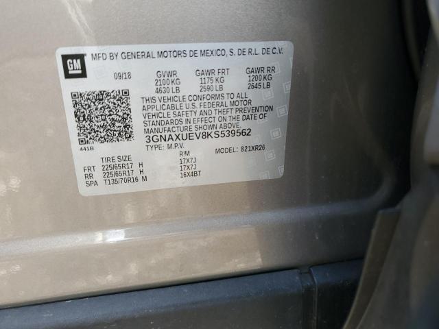 2019 CHEVROLET EQUINOX LT - 3GNAXUEV8KS539562