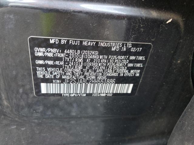 2017 SUBARU FORESTER 2 - JF2SJABC2HH551886