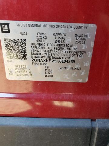 2019 CHEVROLET EQUINOX LT - 2GNAXKEV5K6104369