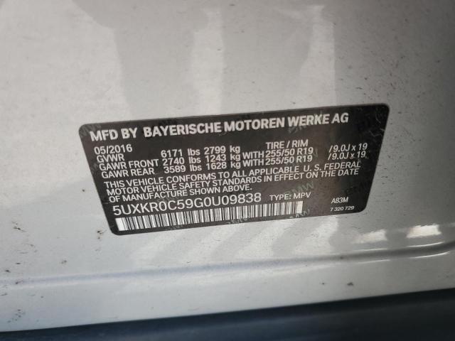 2016 BMW X5 XDRIVE3 - 5UXKR0C59G0U09838