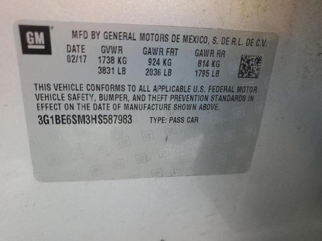 VIN 3G1BE6SM3HS587983 2017 Chevrolet Cruze, LT no.13