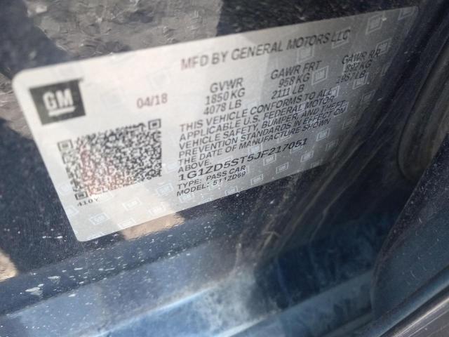 2018 CHEVROLET MALIBU LT - 1G1ZD5ST5JF217051