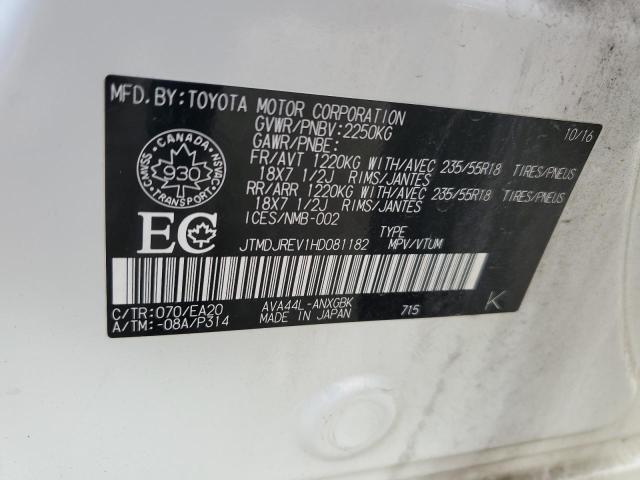 2017 TOYOTA RAV4 HV LI - JTMDJREV1HD081182