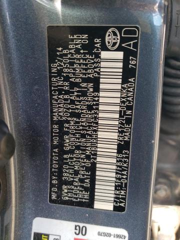 2015 TOYOTA COROLLA L - 2T1BURHEXFC331149