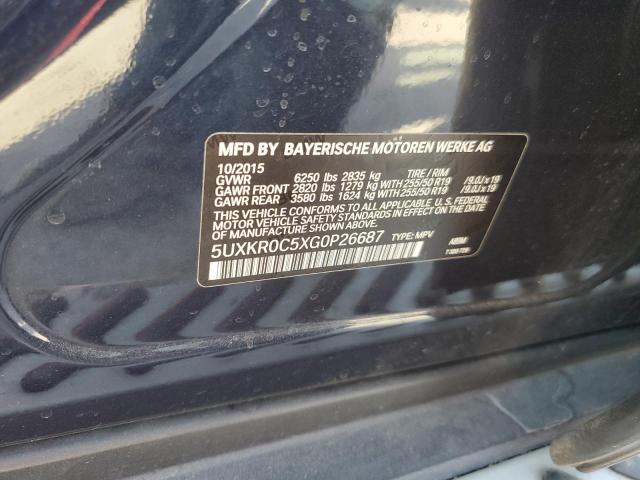 2016 BMW X5 XDRIVE3 - 5UXKR0C5XG0P26687