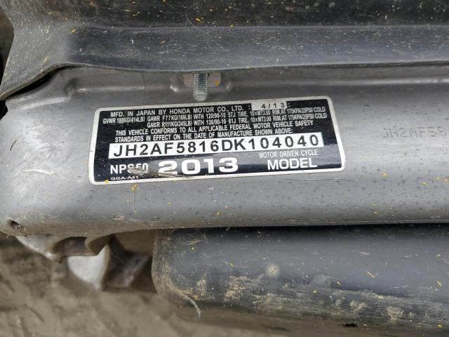 2013 HONDA NPS50 JH2AF5816DK104040