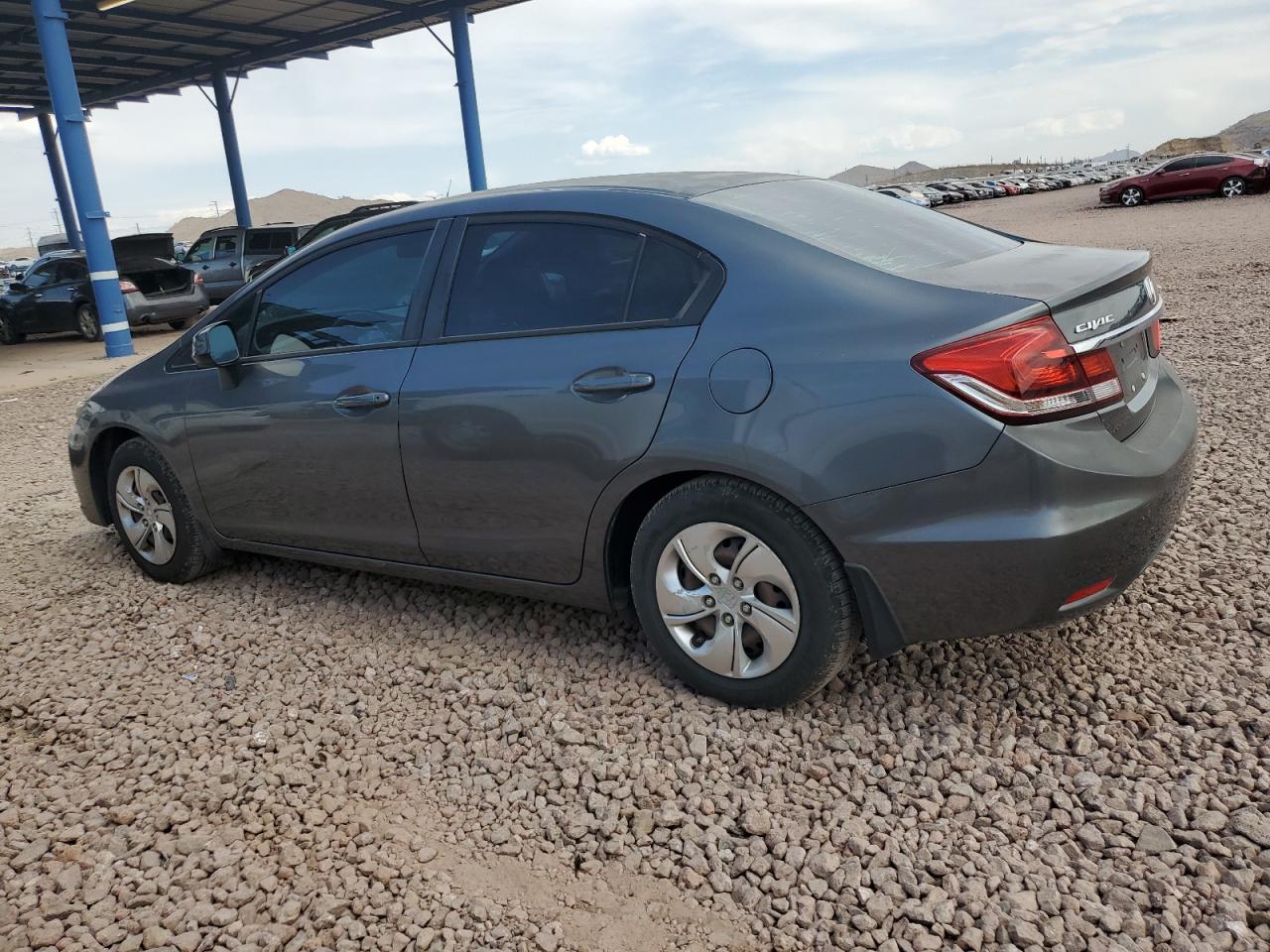 HONDA CIVIC LX 2013 gray  gas 19XFB2F57DE049440 photo #3