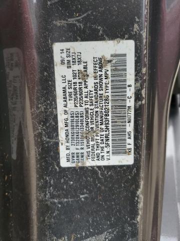 2015 HONDA ODYSSEY TO - 5FNRL5H93FB021286