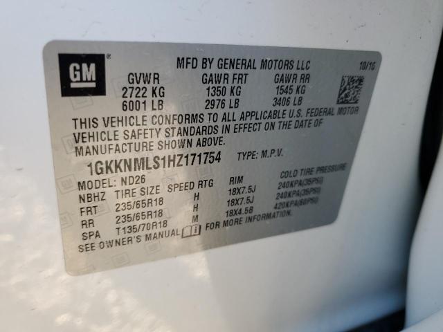 2017 GMC ACADIA SLT - 1GKKNMLS1HZ171754