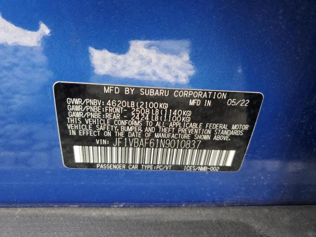 2022 SUBARU WRX PREMIU - JF1VBAF61N9010837