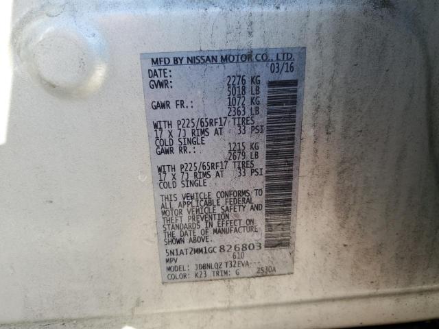 VIN 5N1AT2MM1GC826803 2016 NISSAN ROGUE no.13