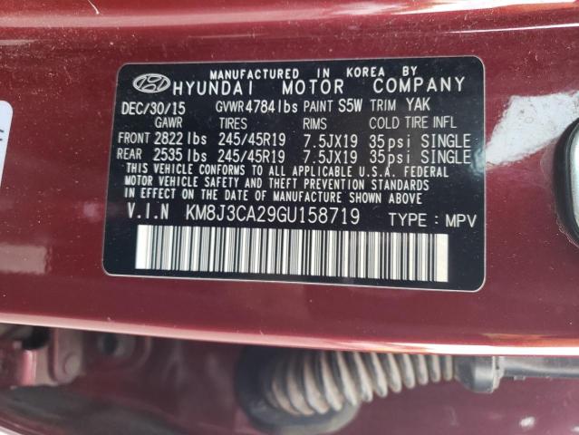 2016 HYUNDAI TUCSON LIM - KM8J3CA29GU158719