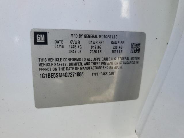 2016 CHEVROLET CRUZE LT - 1G1BE5SM4G7271886