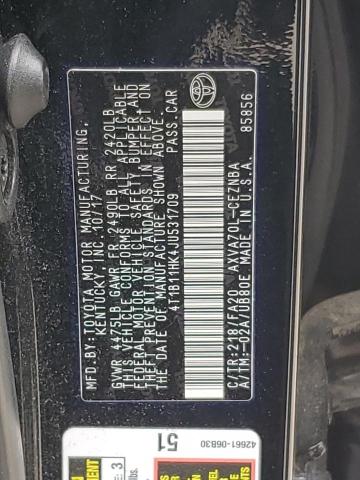 2018 TOYOTA CAMRY L - 4T1B11HK4JU531709