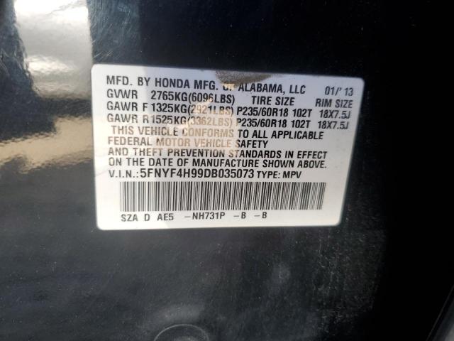 VIN 5FNYF4H99DB035073 2013 Honda Pilot, Touring no.13