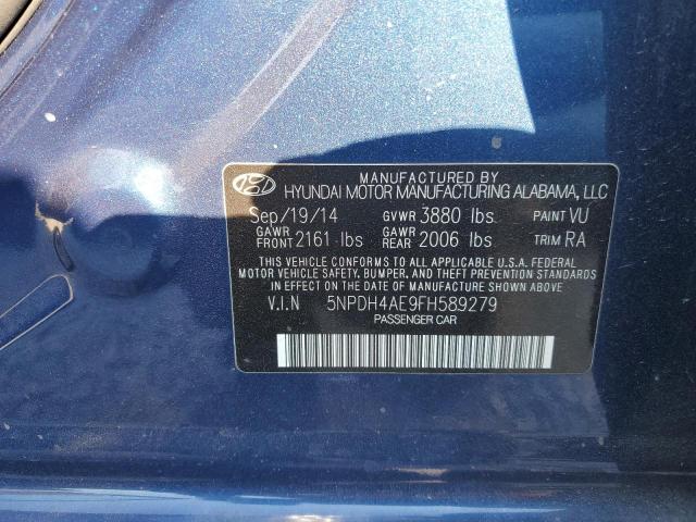 2015 HYUNDAI ELANTRA SE - 5NPDH4AE9FH589279