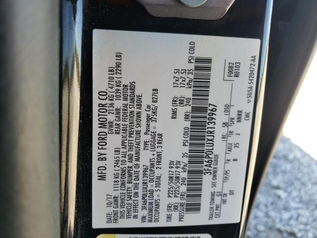 2018 FORD FUSION SE - 3FA6P0LUXJR139967