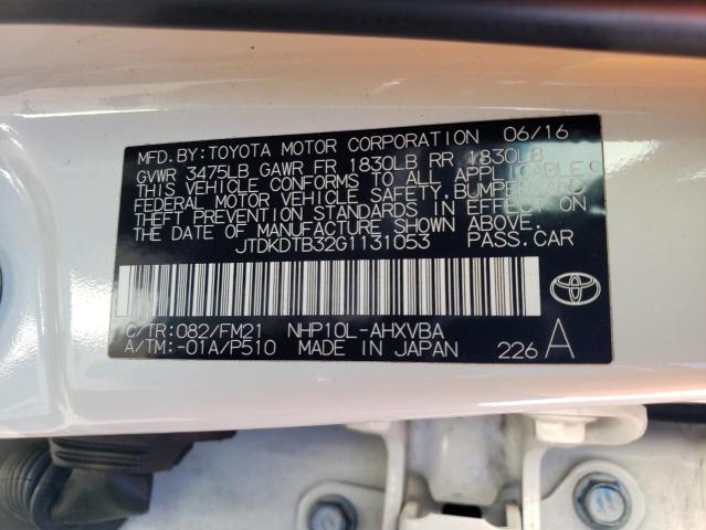2016 TOYOTA PRIUS C - JTDKDTB32G1131053