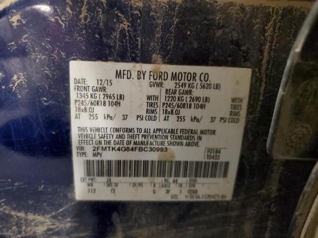 VIN 2FMTK4G84FBC30993 2015 Ford Edge, SE no.13