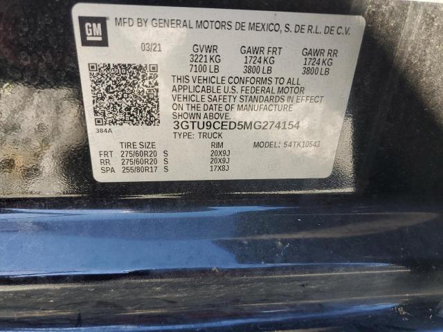 2021 GMC SIERRA K15 - 3GTU9CED5MG274154
