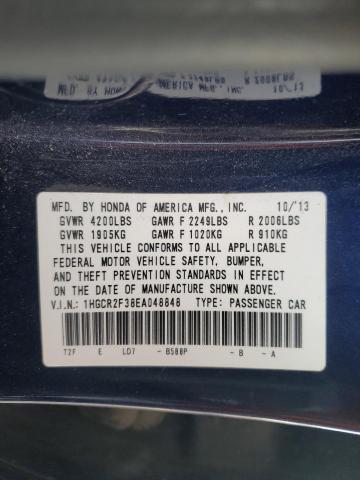 VIN 1HGCR2F38EA048848 2014 Honda Accord, LX no.13