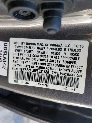 VIN 19XFB2F50FE231788 2015 Honda Civic, LX no.12