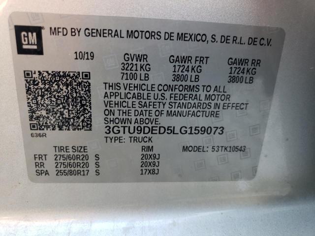 2020 GMC SIERRA K15 - 3GTU9DED5LG159073